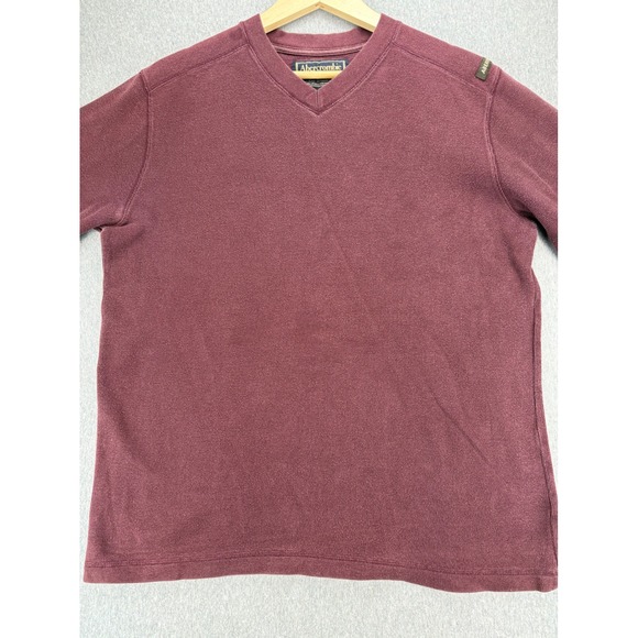 Abercrombie & Fitch Long Sleeve Shirt Mens XL VTG 90's Burgundy V Neck Casual - Picture 3 of 11